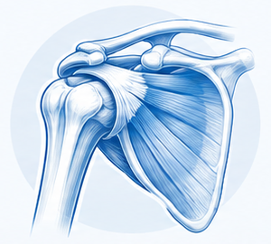 Illustrazione anatomica della spalla